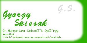 gyorgy spissak business card
